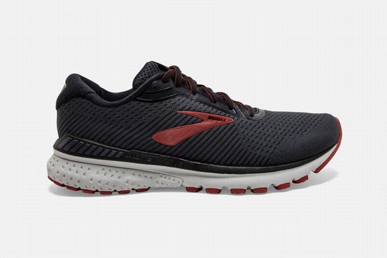 Brooks Adrenaline GTS 20 Mens Road Running Shoes - Black/Red - Indonesia (LWAV-51079)